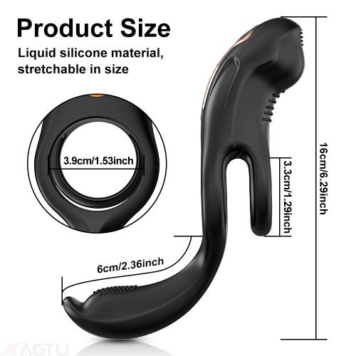 APP Controlled Liquid Silicone Gay Sex Toys Anus Stimulation Wholesale 2 Motors Cock Rings Vibrator Penis Rings for Men Pleasure