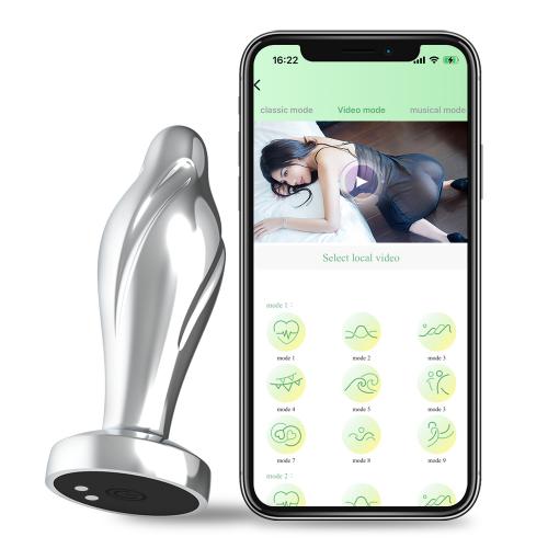 APP Controlled Metal Vibrator Butt Plug and Prostate Massager Wearable Anal Sex Toys for Adults for Female and Male
