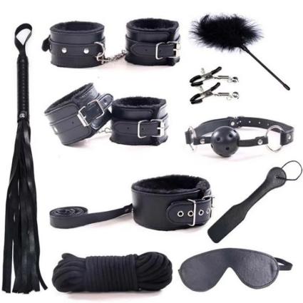 Adult Sex Toys Leather Bondage Set 10 Pcs China Sexy Men Leather Adult Toys Bdsm Sex Toys for Men
