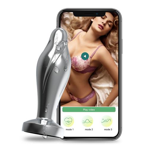 Alwup  APP Control Stainless Steel Anal Plug Butt Plug Gay Product Erotic Bullet Vibrator Juguetes  Sex Toys for Women Men Adult