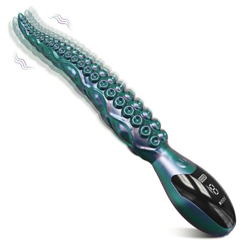 Amazon Hot Selling Vibrating Realistic Monster G-Spot Dildos with LED Display Octopus Tentacle Clitoral Vibrator