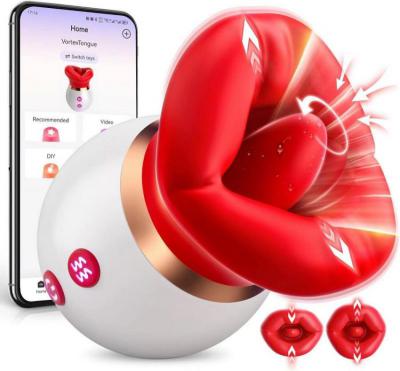 Clitoral Tongue Licking Suction Vibrator G-Spot Massage Stimulus Rose Vibrator Sex Toys for Woman