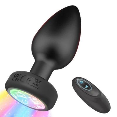 Dropshipping Wireless Remote Control Luminescent Vibrator Anal Plug for Masturbation Sex Toys