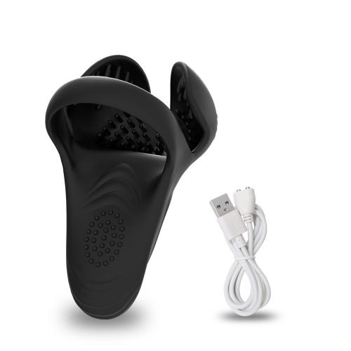 Dual Penis Ring Prostate Testicles Anal Stimulating Vibrator Silicone Cock Ring Adult Sex Toy Male Penis Ring for Men Erection