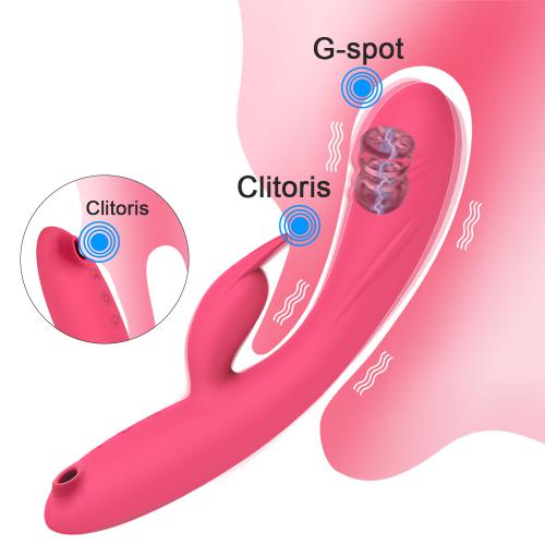 Handheld G Spot Clitoris Sucking Stimulator Dildo Rabbit Vibrator Sex Toys for Adult Woman Masturbation