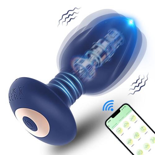 Hot Selling APP Anal Plug Vibrator  Wireless Back Door Vibrator Anal Sex Toys Vibrating Butt Plugs for Couple Men Woman