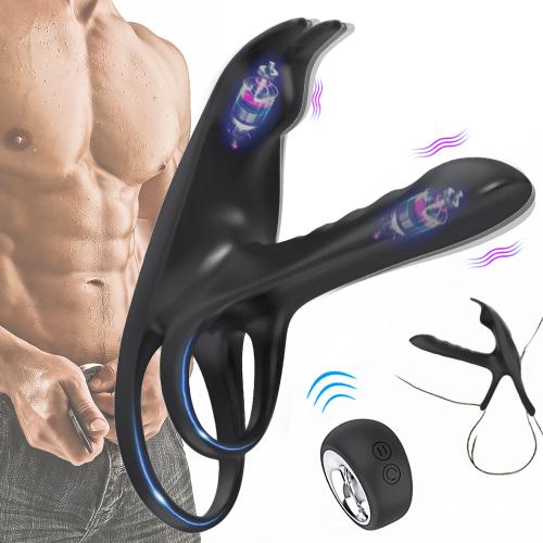 Hot Selling Cock Ring Penis Rings Vibrator Sex Toys for Man Male Delay Ejaculation with Dual Motors