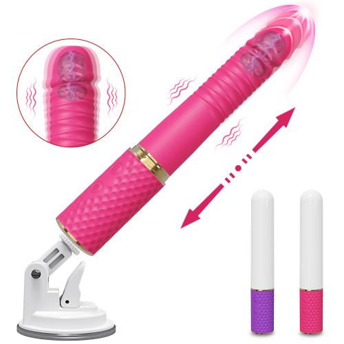 Hot Selling  Female Sex Machine Double-sided G-spot Stimulates 10-frequency Telescopic Women Sucking Vibrator