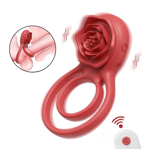 Hot Selling Red Penis Rings Vibrator Sex Toys for Adult Man Masturbation Male Delay Ejaculation Penis Rings Vibrating Adult Toys