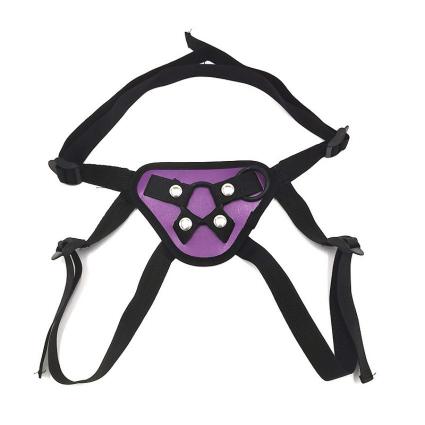 Lesbian Leather Artificial Harness Hollow Strap-On Dildo Belt Strap on Dildo for Women