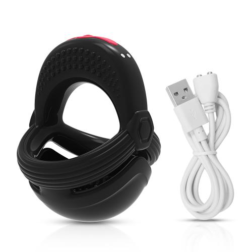 Male Penis Sleeve Extender Ring Sex Toy Clit Stimuli Masturbators Vibrating Cock Ring with Testis Basket