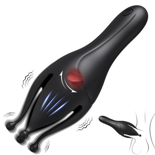 Masturbation Penis Training Vibrator 10 Licking Modes Vibrating Toy Glans Trainer Stimulating Toys Male