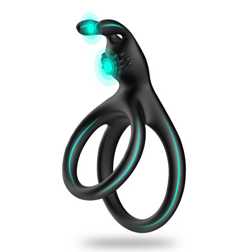 Medical Grade Silicone Cock Ring Rabbit Design Clitoral Stimulator Help Tougher & Longer