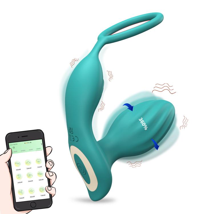 Multip Functions 3 in 1 Plug Massager Single Ring Rotation Vibrates the Plug for Male Prostate Massager Sex Toy Wholesale