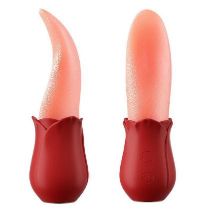 Other Sex Products Tongue Flower Rose Vibrator Tongue Licking Nipple Clitoris Stimulation Massager Sex Toys for Women