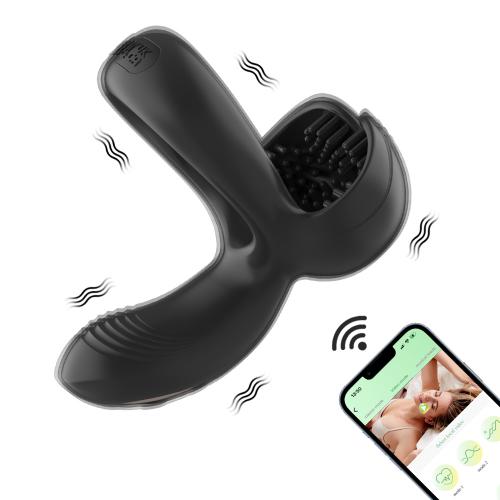 Powerful 3 in 1 Newest Cock Ring Vibrators A-Spot Testis Stimulation Penis Rings Anal Plug Male Masturbators for Man Couple