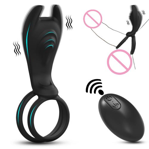 Remote Control Cock Penis Ring Vibrator Sex Toys for Men Retardant Ejaculation Delay