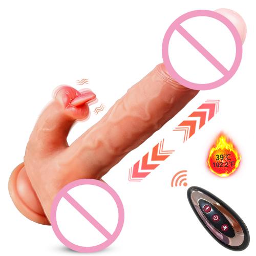 Remote Control Liquid Silicone Dildo Vibrating Heating Female Masturbation Wholesale Toys Adults Dildo Vibrators for Woman