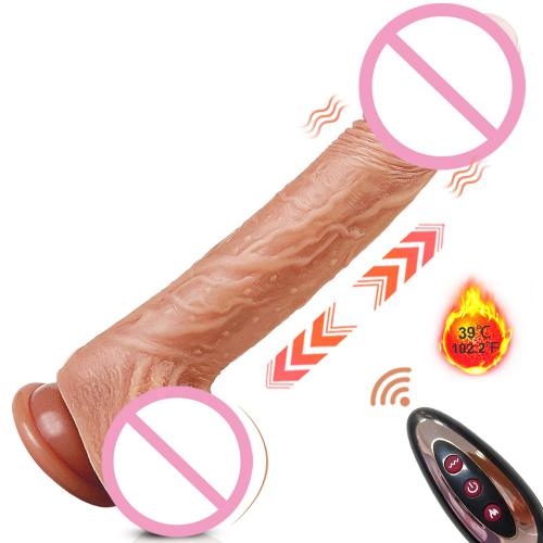Remote Control Liquid Silicone Dildos Vibrators Sex Toys for Women Masturbators Heating Telescopic Vibrator Adult Toys