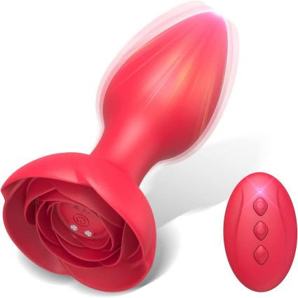 Rose Vibrator for Women Anal Plug Butt Plug Remote Control Massager Sex Shop Sex Toy for Women Couples Vibrator