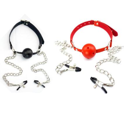 Sex Toys Adult Products Woolen Silicone Chain Clip Nipple Clamp for Adult Bondage Sex Toys for Couple