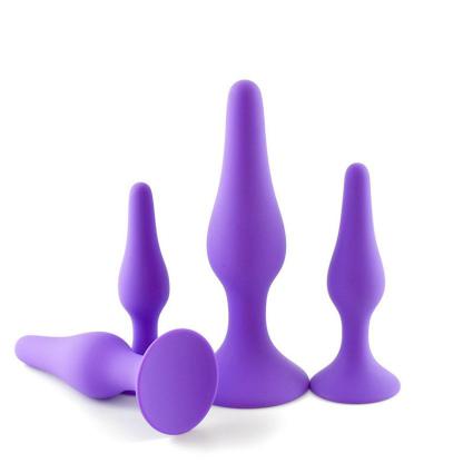 Silicone Anal Butt Plug 4pcs Set, Custom Prostate Stimulating Anal Toys for Men, Adult Anal Plug Sex Toys