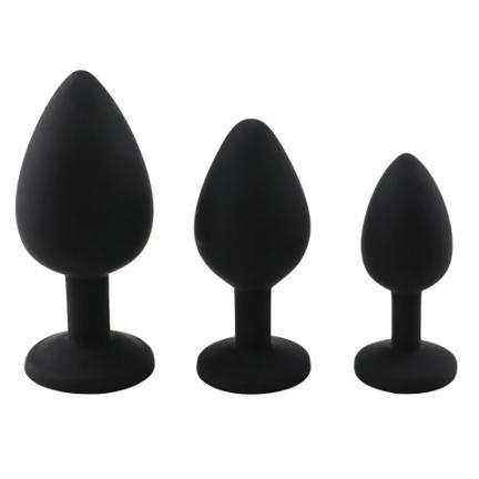 Silicone Butt Plug Anal Plug Unisex Sex Stopper 3 Different Size Adult Toys for Men/Women Anal Trainer for Couples