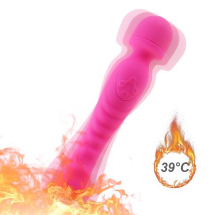 Usb Charging Female Adult Sex Toys Dildo Heating Waterproof Silicone Wand Massager Av Anal Vibrator