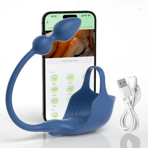 Vibrating Anal Plug Men Prostate Massager Male Anal APP Vibrator with Perineum Stimulator Testis Massager Adult Goods