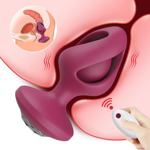 Wholesale Adult Anal Sex Toys Vibrating Masturbator with Remote Control Hollow Massage Stimulation G-Point Feature Screw Design