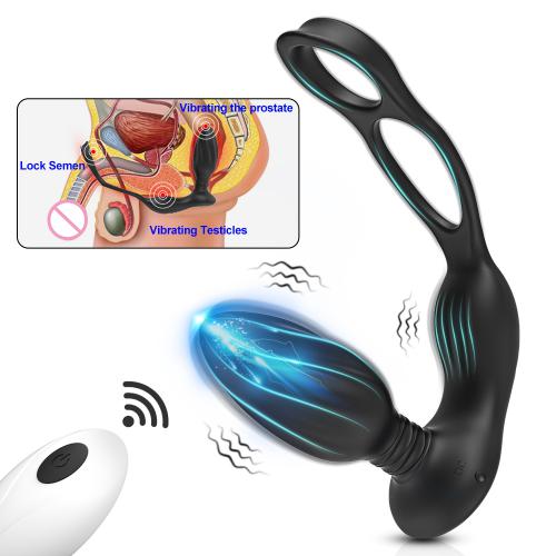 Wholesale Adult Couple Toys Sex Silicone Adult Male Toys Male Anal Vibrator Butt Plug Penis Cock Rings Ejaculation Delay for Men