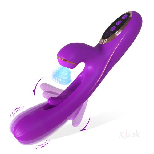 Wholesale  Drop-shipping 3 in 1 Patting Sucking Vibrator Clitoral  Stimulation G Spot Dildo Vibrating Sex Toys for Woman