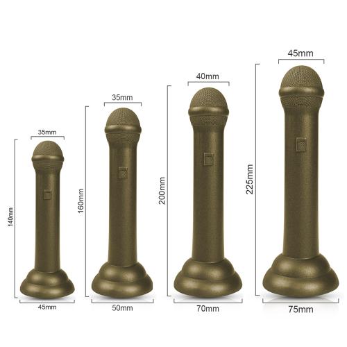 Women Sex Toys Microphone Design Personal Hand Wand Massager Soft Silicone Vagina Massager with Suction Chassis